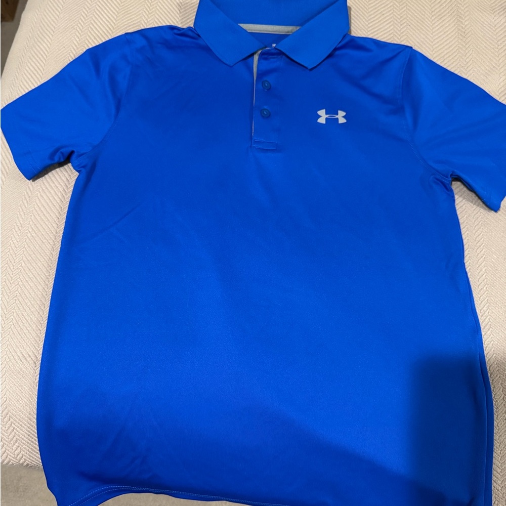 Under Armour Blue Polo Shirt Boys YLG
